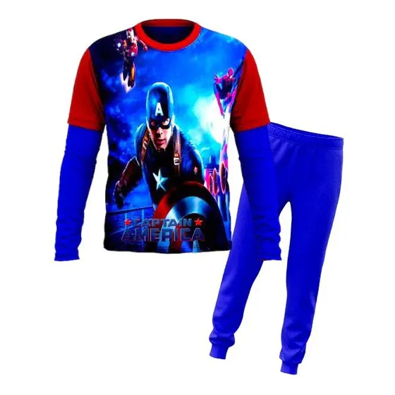 Pijama De Capitán América Para Niños