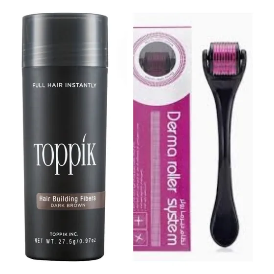 Fibras Capilares Toppik Y Dermaroller Cabello