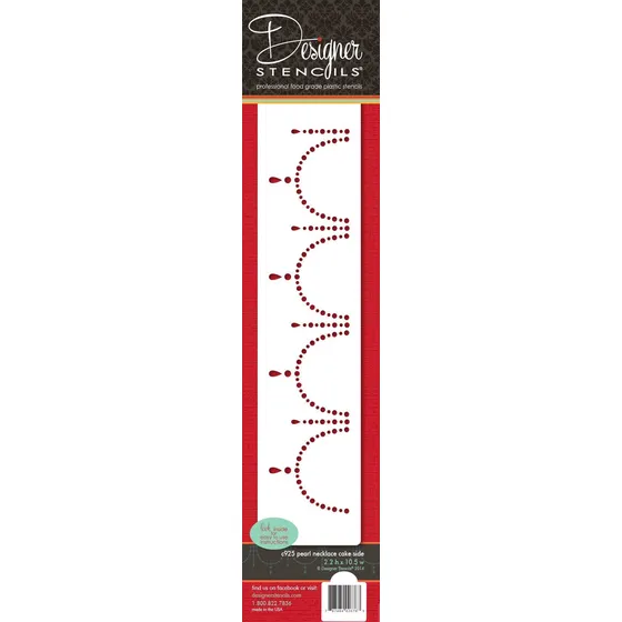 Plantilla Pastel Collar Perla Designer Stencils