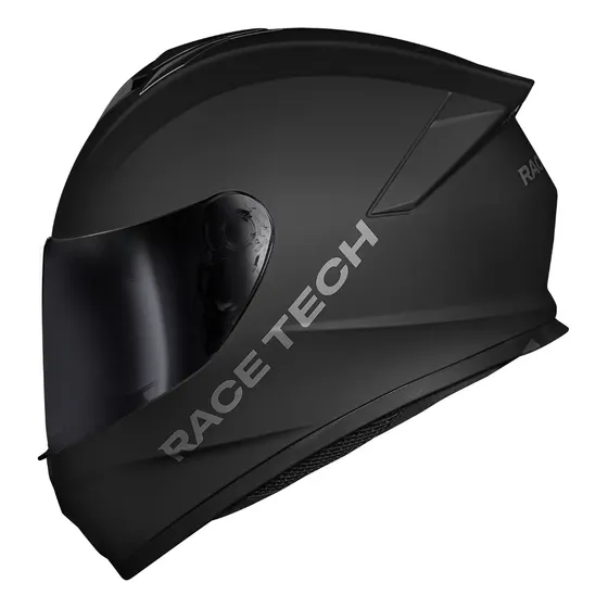 Capacete Moto Race Tech Hit Monocolor Preto