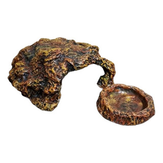Fig Resina Casa Cueva Y Comedero P/ Reptiles Mediano 20x18cm Fig Resina Casa Cueva Y Comedero P/ Reptiles Mediano 20x18cm
