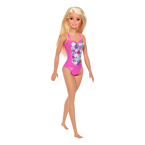 Muñeca Barbie Fashionista, Playera Con Bañador Rosado