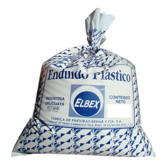 Pack De 5 Bolsas De 1kg Enduido Plástico Para Interior Elbex