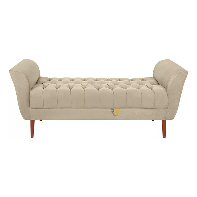 Puff Banco Recamier Grécia 120cm Sala Recepção Quarto Suede Puff Banco Recamier Grécia 120cm Sala Recepção Quarto Suede
