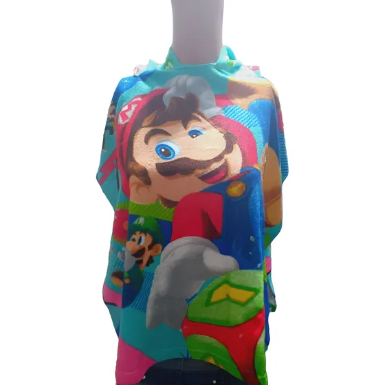 Toalla Con Capucha Infantil Mario Bross