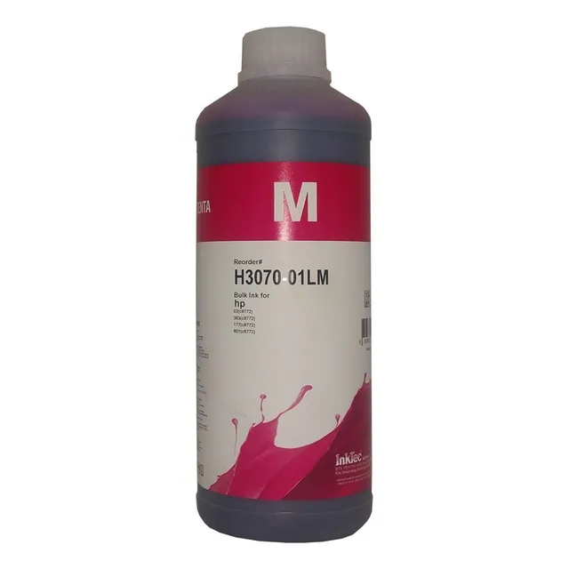 Litro De Tinta Marca Inktec H3070 Compatible Para Hp Dye Tinta Magenta