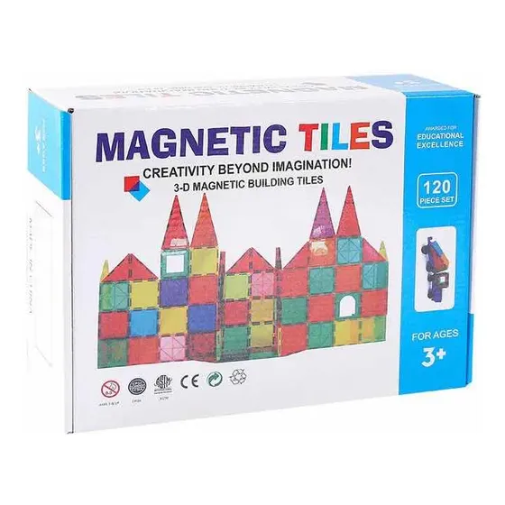 Juego Imanes Bloques Magnéticos 120piezas Construcción Niños