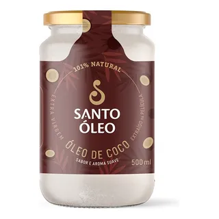 Ăleo De Coco Extra Virgem 500ml Santo Ăleo Ăleo De Coco Extra Virgem 500ml Santo Ăleo