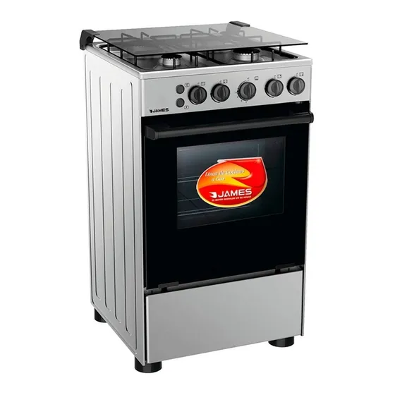 Cocina Gas James Acero Inox C510 Encendido Total