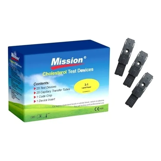 25 Tiras Para Medição De Colesterol Ind. Mission - Acon