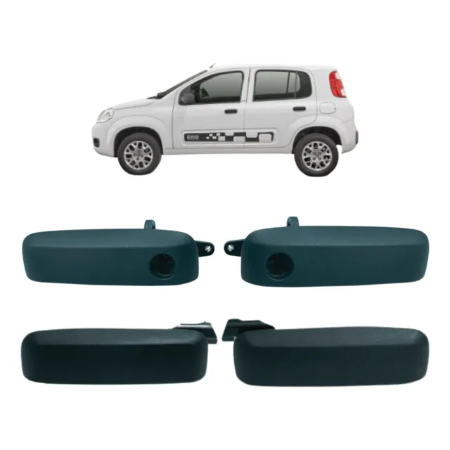 Kit 4 Maçanetas Puxador Externo Uno Vivace 2010 2018 C/ Furo