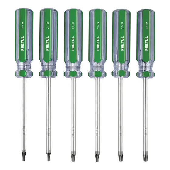 Juego De 6 Desarmadores Torx Mango De Pvc, Pretul 27192