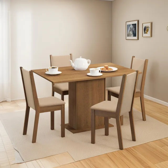 Juego De Comedor Madesa Talita Mesa Con Tablero De Madera Y 