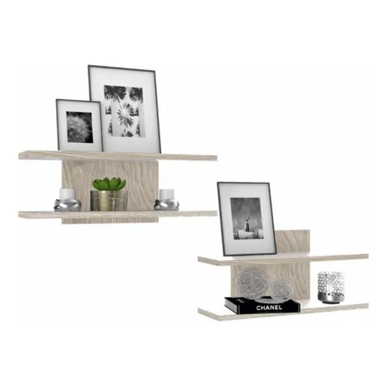 Casa Lista-set De Repisas 2 Tramos Blanco