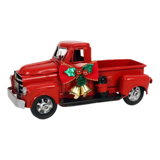 Adornos Decorativos De Camión Rojo Vintage, Regalo De Navida Adornos Decorativos De Camión Rojo Vintage, Regalo De Navida