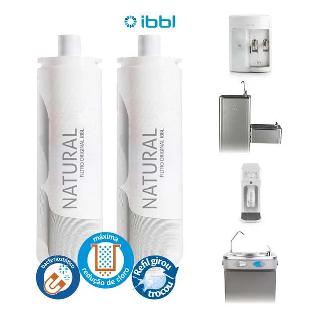 Kit 2 Refil Filtro De Agua Natural C+3 Ibbl Immaginare Due