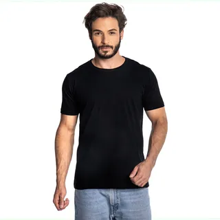 Camiseta BĂĄsica Lisa 100% AlgodĂŁo Premium Malha Leve Moderna Camiseta BĂĄsica Lisa 100% AlgodĂŁo Premium Malha Leve Moderna