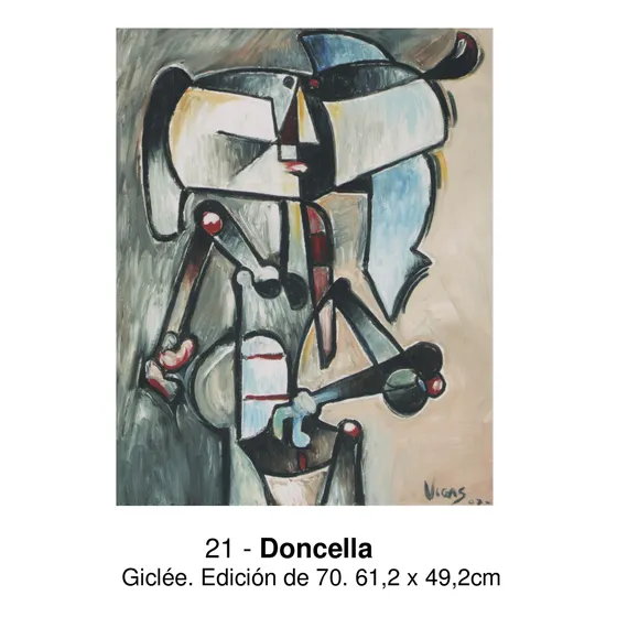 Oswaldo Vigas Giclée Serigrafía Doncella