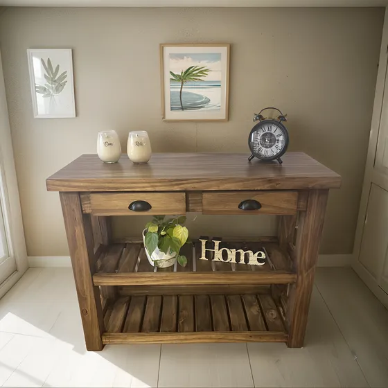 Arrime Vintage Barra Tv Lcd 1 M X 40 X 80 Estilo Campo