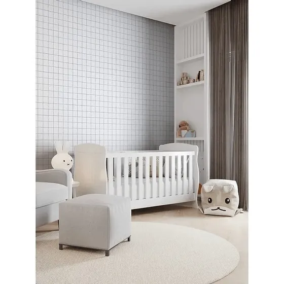 Papel De Parede Bobinex Sonhos 4221 Quadriculado Grid Preto