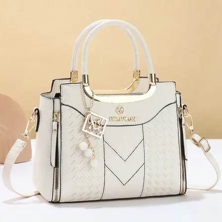 Bolsa Estruturada Com Alças De Mão Feminina Bege