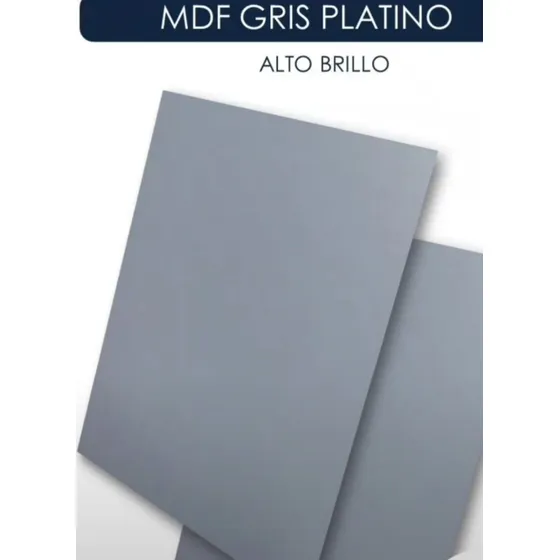 Melamina  Stylam Gris Platino Alto Brillo  Madenor 