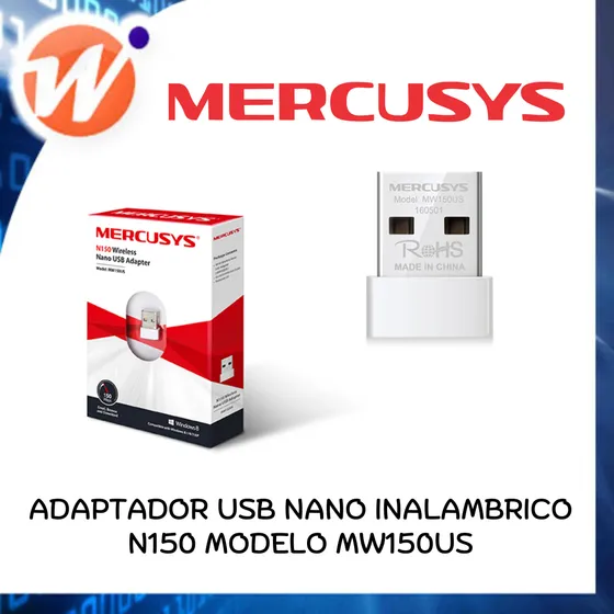 Adaptador Usb Mercusys Nano N150 Mw150us
