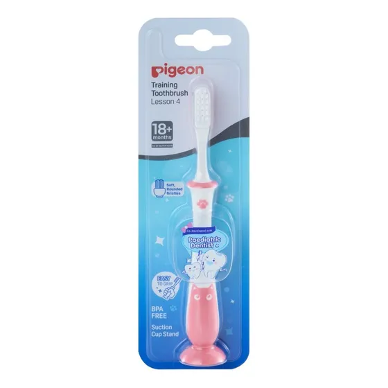 Cepillo De Dientes Etapa 4 Pigeon 18 Meses+ Color Rosa