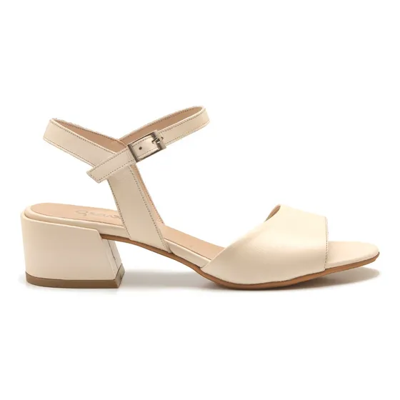 Sandalia Cuero Natural 3590 Mujer Gravagna