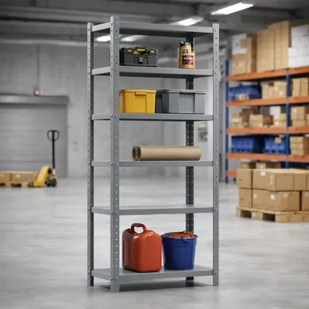 Super Estante/prateleira Aço 26 Modular 42x92x1,98 Com 6 Bandejas Colunas Tripartida Industrial Cinza