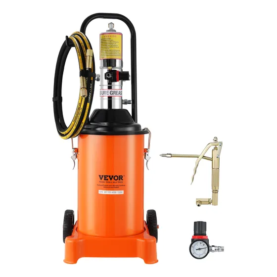 Bomba De Graxa Vevor 12l Pneumática Com Mangueira De 13 Pés 