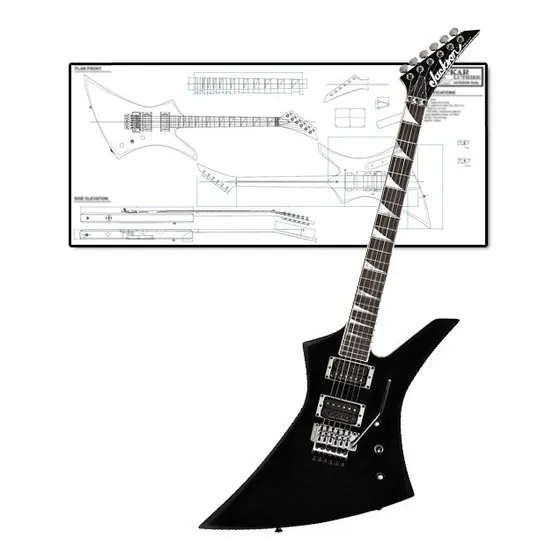 Plano Para Luthier Guitarra Jackson Kelly (a Escala Real)