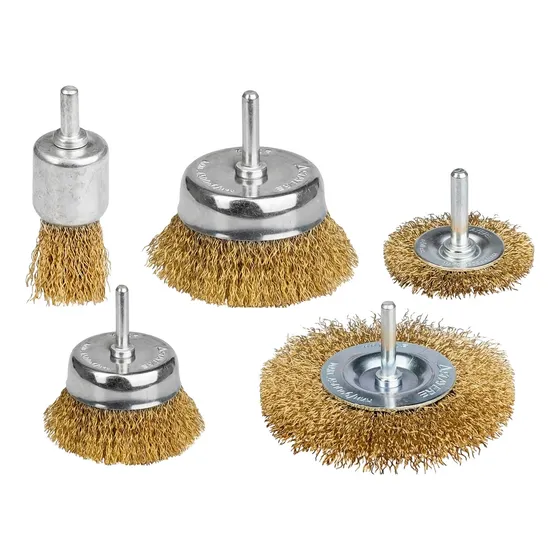 Set Cepillos Para Taladro Kit 5 Piezas LIBERCAM CECO-22 Madera Metal Copa