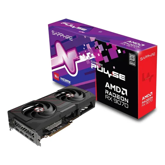 Placa De Video Sapphire Amd Radeon Rx 9070 Pulse 16gb Gddr6