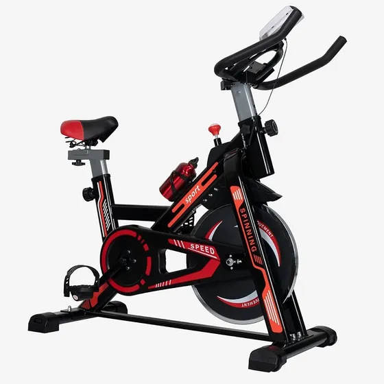 Bicicleta Spinning Estática Profesional V12-negro