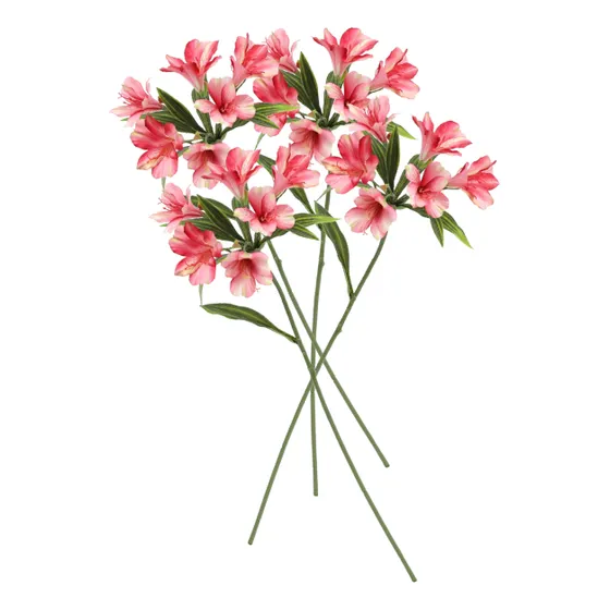 4 Astromelia Fucsia Flores Artificiales 61 Cm Le Bouquet