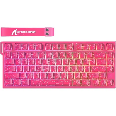 Teclado Mecánico Attack Shark R82he 8000hz Gamer Berryred Line Inglés Us