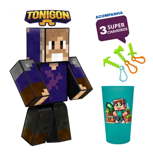 Boneco Articulado Zoom Turma do Problems Minecraft 25cm Algazarra