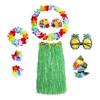 Conjunto De Falda Hawaiana Para Fiesta En La Playa Conjunto De Falda Hawaiana Para Fiesta En La Playa