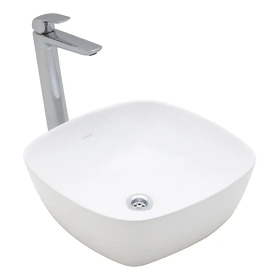 Bacha Cuadra Slim Tori Ferrum Blanco 40x40 Lk434