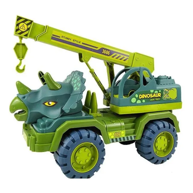 Camión De Dinosaurio Con Grua Auto Dino Juguete Vehículo
