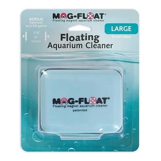 Imán Limpia Acrilico Flotante LG, Para Peceras Mas 360 Gal