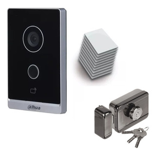 Kit Dahua Frente Calle Wifi .2mp + 10 Tarjetas + Chapa Kit Dahua Frente Calle Wifi .2mp + 10 Tarjetas + Chapa