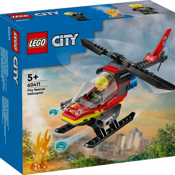 Lego City Helicóptero De Rescate De Bomberos (60411) Cantidad de piezas 85