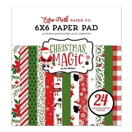 24 Papeles Navidad Scrapbook | Echo Park Christmas Magic 6x6