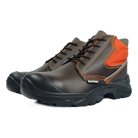 Botas De Seguridad Industrial De Cuero 100% Punta De Hierro