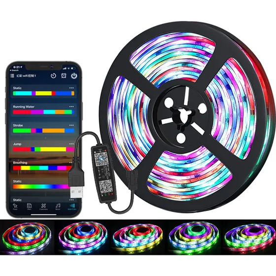 Music Sync Color Changing Strip Lights App Control Strip