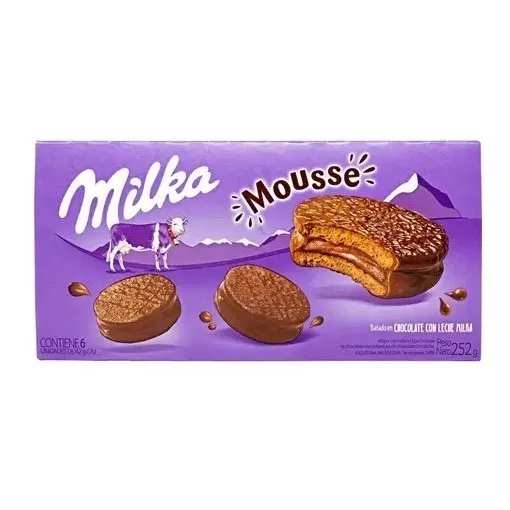 Alfajor Milka Mousse Caixa C/ 6 Unidades Direto Da Argentina