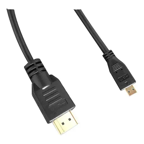 Cable Micro Hdmi A Hdmi 1,8m Conectores Bañados En Oro Gopro