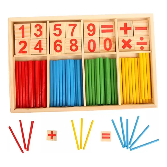 Juguete Didactico Para Aprender Matematica Para Niños Madera